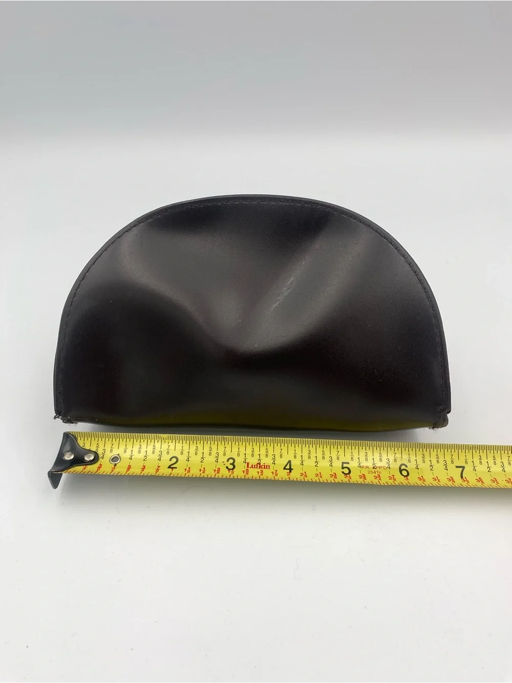 Gucci Brown Leather Sunglasses Case with Gold Logo